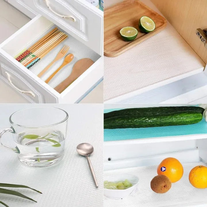 Refrigerator Silicone Mat | Washable Non-Slip Fridge Shelf Liner for Kitchen Storage