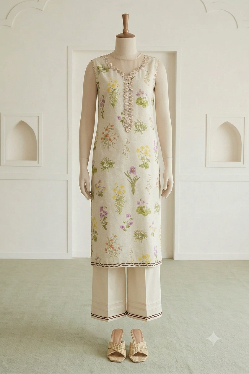 ZELAY | Premium Unstitched 3-Piece Lawn Suit – WUS26X31018