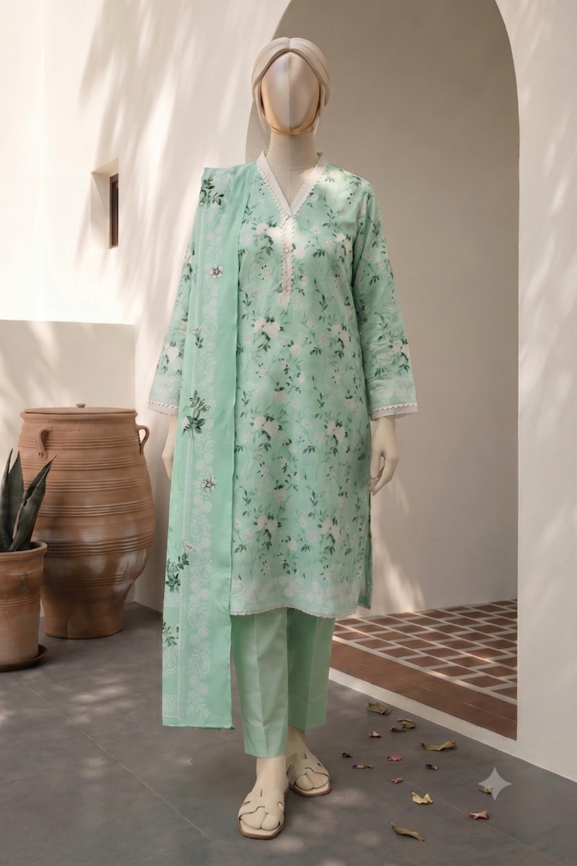 ZELAY | Mother Collection – Premium Unstitched 3-Piece Lawn Suit – WUS26X3801