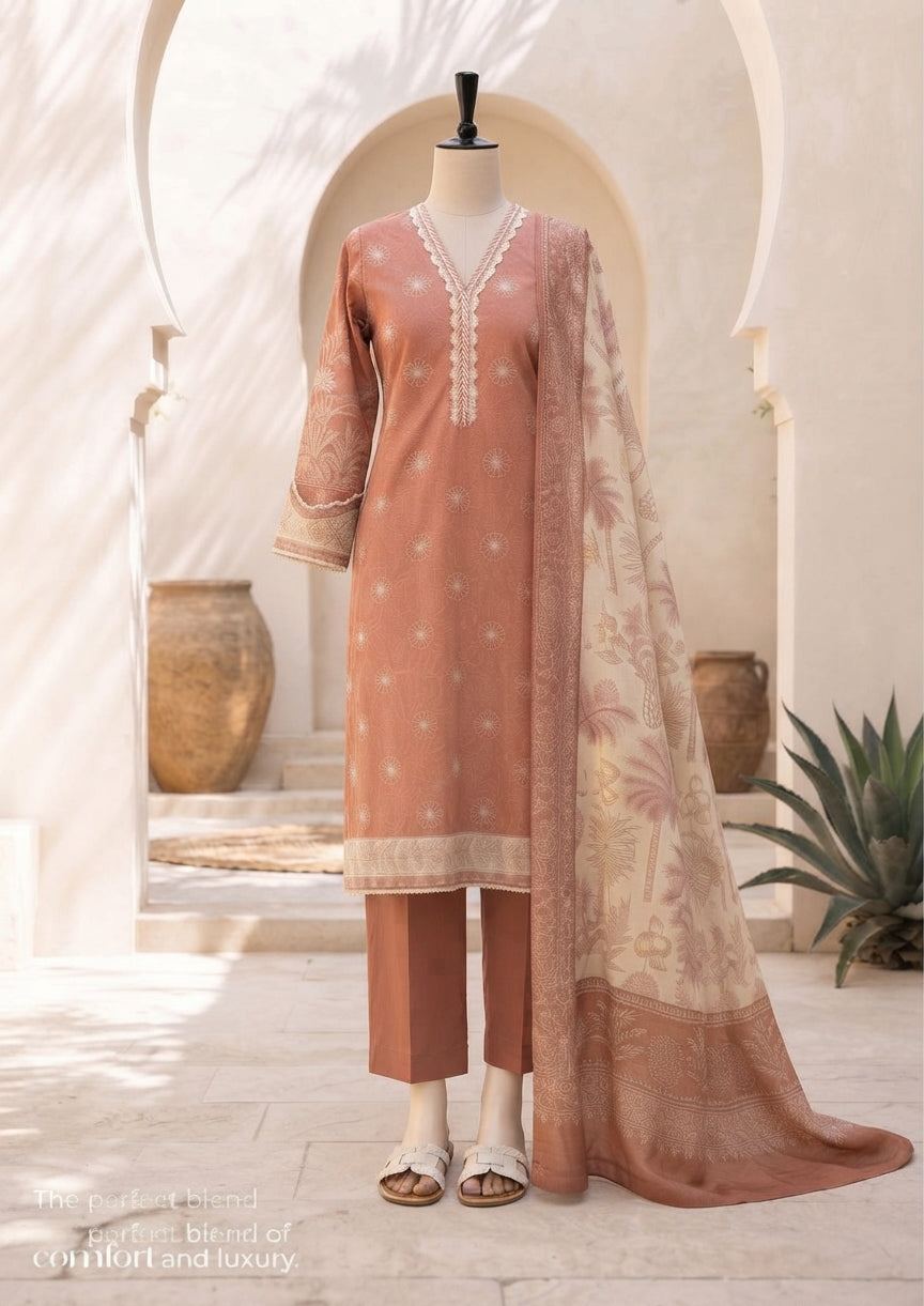 ZELAY | Premium Unstitched 3-Piece Lawn Suit – WUS26X38047