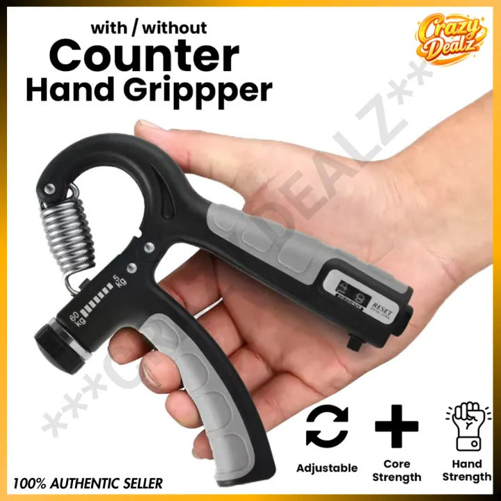 Adjustable Hand Gripper with Counter | Forearm Strength Trainer | Grip Strength Exerciser