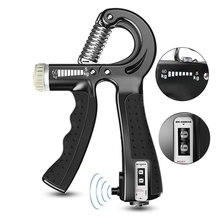 Adjustable Hand Gripper with Counter | Forearm Strength Trainer | Grip Strength Exerciser