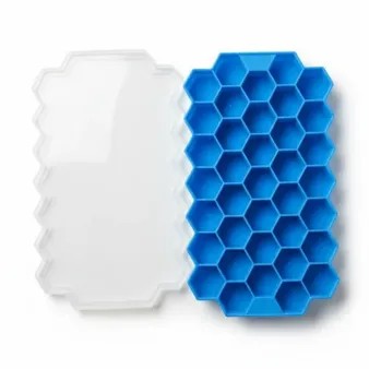 Silicone Ice Cube Tray with Lid | Reusable Flexible Ice Cube Mold for Freeze