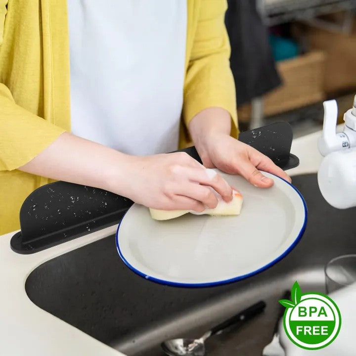 Silicone Sink Splash Guard for Kitchen Faucet | Water Splash Protector | Drain Drying Mat
