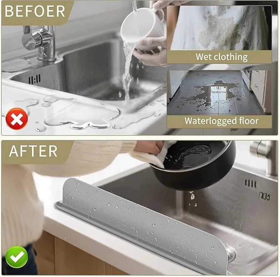 Silicone Sink Splash Guard for Kitchen Faucet | Water Splash Protector | Drain Drying Mat
