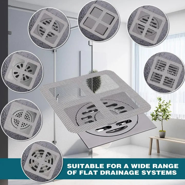 Drain Hair Catcher Stickers (10 Pcs) Disposable Sink & Shower Hair Filter for Bathroom & Kitcher