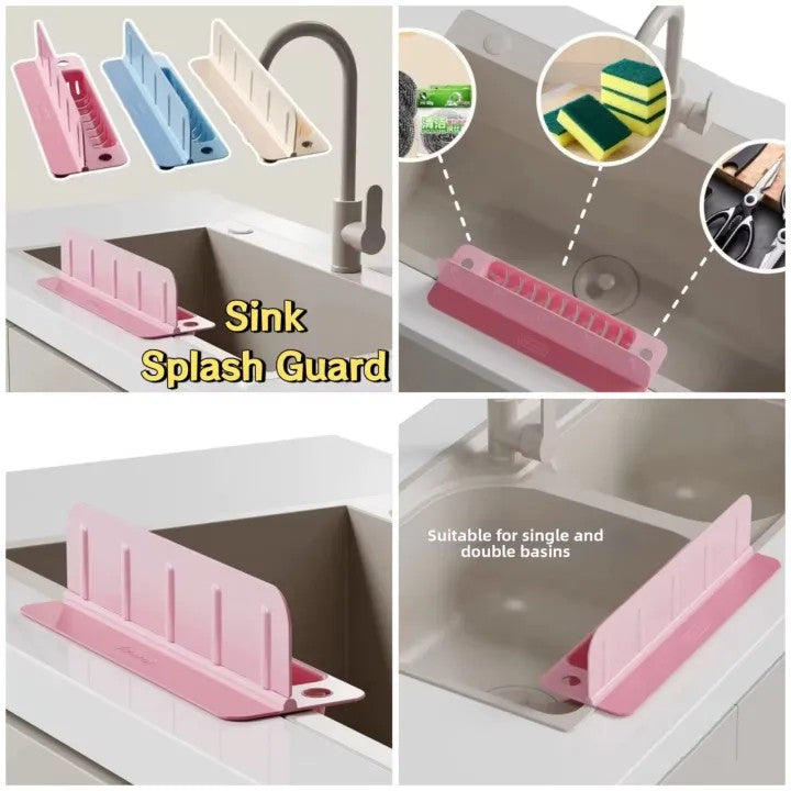 Silicone Sink Splash Guard for Kitchen Faucet | Water Splash Protector | Drain Drying Mat
