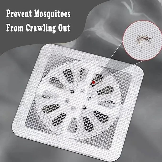 Drain Hair Catcher Stickers (10 Pcs) Disposable Sink & Shower Hair Filter for Bathroom & Kitcher