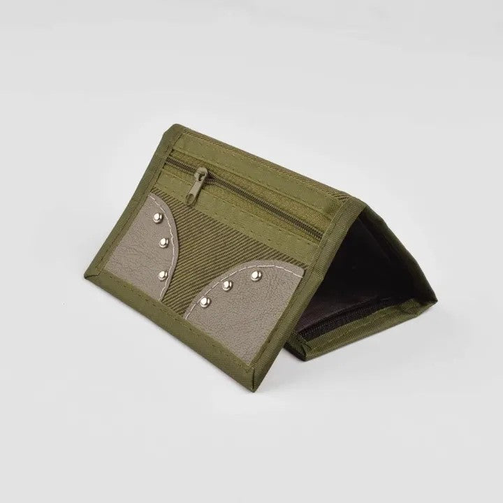 Men’s Trifold Wallet for Cards & Cash | Compact PU Leather Wallet with Multiple Card Slots