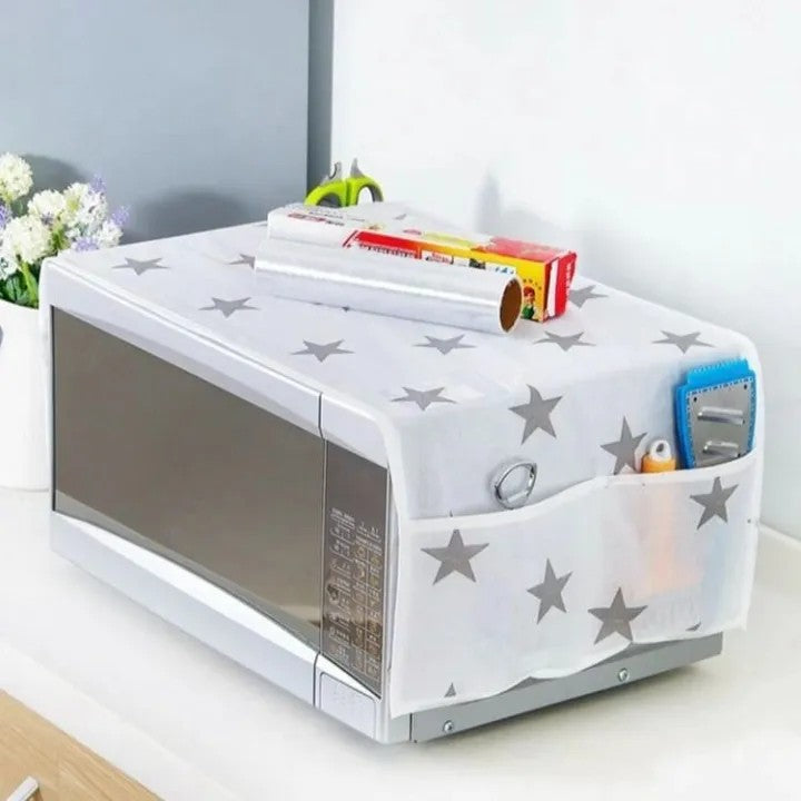 Refrigerator Fridge Top Dust Cover with Storage Pockets | Washing Machine & Fridge Protector Organizer