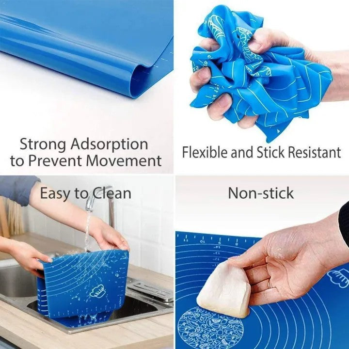 Reusable Silicone Baking Mat | Non-Stick Pastry & Dough Rolling Mat for Baking