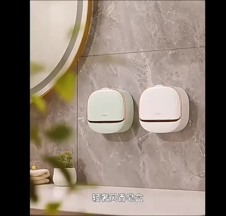 Luxury Wall-Mounted Soap Holder for Bathroom & Kitchen | Self-Draining Soap Dish Tray