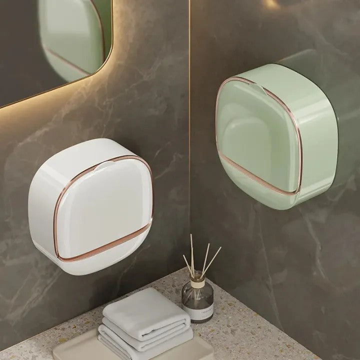 Luxury Wall-Mounted Soap Holder for Bathroom & Kitchen | Self-Draining Soap Dish Tray